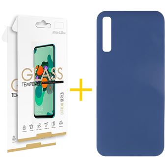 Conjunto skyhe 2 X Película de Vidro + Capa para Samsung Galaxy A30s | Silicone Líquido - Azul - 1