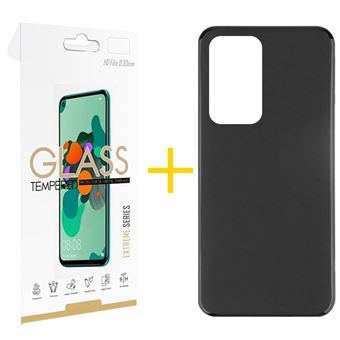 Pack 1 x Película de Vidro Temperado 2.5D + Capa skyhe Xiaomi 12 Lite Silicone Liso - Preto - 1
