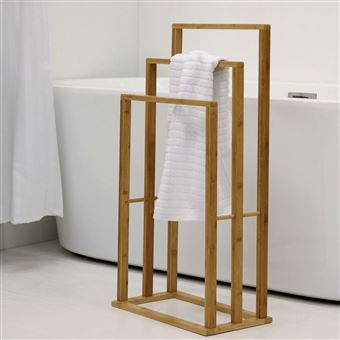 Toalheiro de Bambu com 3 Varões Bathroom Solutions - 1