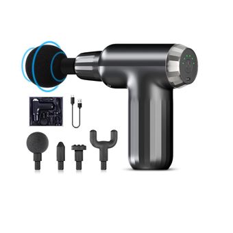 Pistola de Massagem Muscular Vibratória TekValue | 12 Velocidades | 4 Cabeças - 1