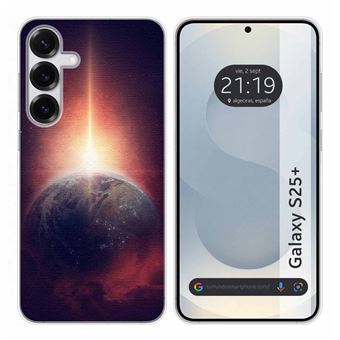 Capa TUMUNDOSMARTPHONE de silicone para Samsung Galaxy S25+ Plus 5G Desenhos de design da Terra - 1