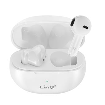Auriculares sem Fio LinQ | Microfone Toque com Estojo 200mAh | Branco - 1