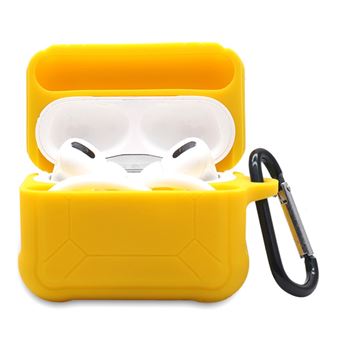 Capa silicone mosquetão anti-perda, amarelo Magunivers para AirPods Pro - 1