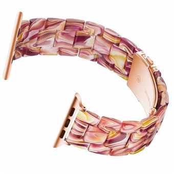 Bracelete de Aço Inoxidável HSMY e Resina para Apple Watch Series 6/ SE/ 5/ 4 | 40 mm - Vermelho - 1