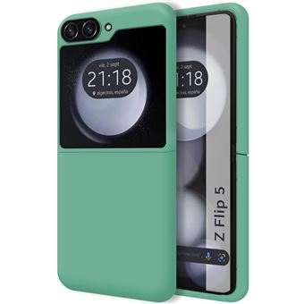 Capa Tumundosmartphone de silicone líquido ultramacio para Samsung Galaxy Z Flip 5 5G5 verde - 1