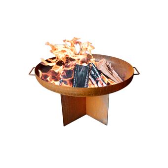 Braseiro de Jardim Purline EFP61 | Aço Corten Lenha Castanho - 1