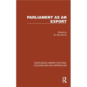 Parliament As An Export By Taylor & Francis Ltd - 1