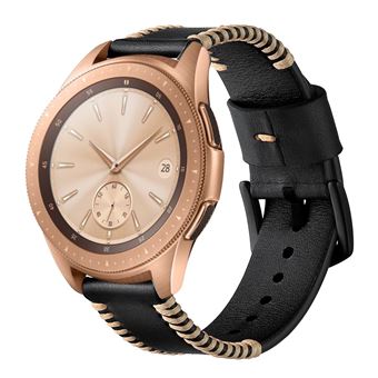 Pulseira de Couro Genuíno Magunivers | Costelinha de Porco | Dourado / Rosa / Preto | para Samsung Galaxy Watch 42mm - 1