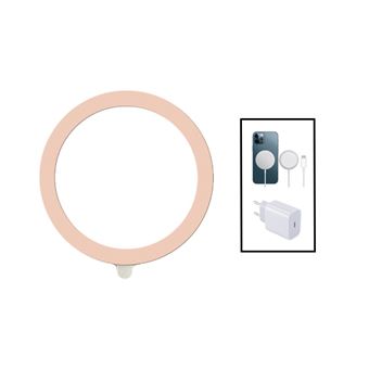 Kit Gift4Me Silicone Magsafe Magnetic + Carregador Sem Fios Carga Rápida + Base de Carregador Type C FastCharge 20W Apple Rosa - 1