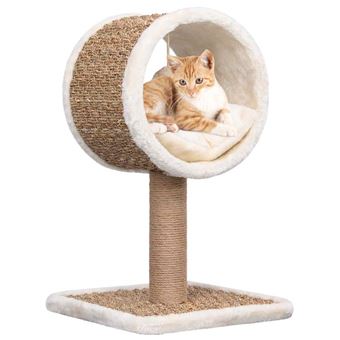 Árvore para Gatos vidaXL com túnel superior e brinquedo 49cm erva marinha - 1