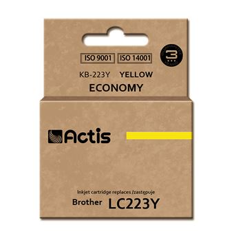 Tinteiro Actis cartridge KB-223Y replacement Brother LC223Y Standard 10 ml - Kompatibel - Tintenpatrone - 1