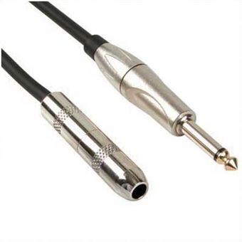 Cabo Jack Velleman 6.35mm Mono Macho para Jack 6.35mm Mono Fêmea 5M - 1