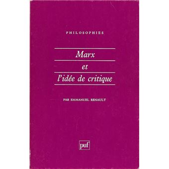 Marx et l'idée de critique - 1