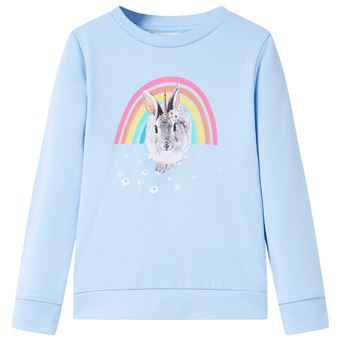 Sweatshirt para criança vidaXL | azul-claro 128 | 7 a 8 anos - 1