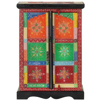 Aparador vidaXL | pintado à mão com portas 53x30x75 cm | mangueira maciça - 1