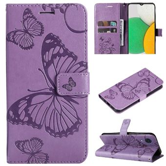 Capa ZURSANA para Samsung Galaxy A03 Core | Tipo Borboleta em Pele PU | Porta-Cartões Magnético | Roxo - 1