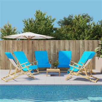 Toalhas de Praia vidaXL | 6 Peças | 60x135 cm | Tecido 400 GSM Turquesa - 1