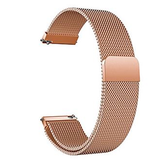 Bracelete Milanese Loop Fecho Magnético Phonecare para Garmin Forerunner 265S - Rosa Ouro - 1