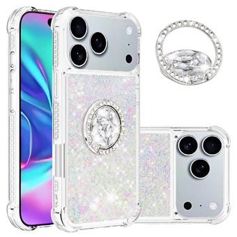 Capa Protetora GANGXUN para iPhone 17 Pro Max | TPU Transparente | Brilhante com Glitter e Areia Movediça | Branco - 1