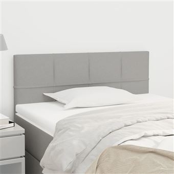 Cabeceira de Cama vidaXL |  tecido 90x5x78/88 cm | cinzento-claro - 1