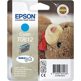 Tinteiro Epson Teddybear Tinteiro Cyan T0612 Tinta DURABrite Ultra - 1