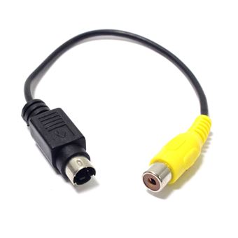 Adaptador de Vídeo Composto BeMatik SVHS RCA-Fémea para Mini DIN 4 Pinos Macho - 1