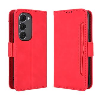 Capa FOXDOCK Protetora para Tecno Spark 40 Pro Plus 4G | Suporte e Flip de couro PU | À Prova de Choque | Vermelho - 1