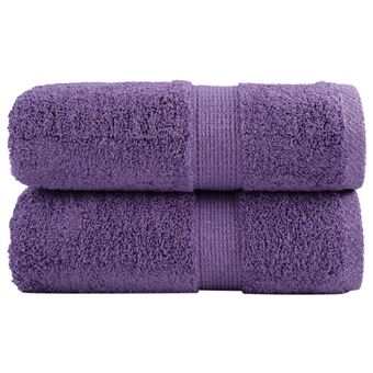 Toalhas de bidé premium vidaXL | 2 peças | 30x50 cm | 600 gsm algodão roxo - 1