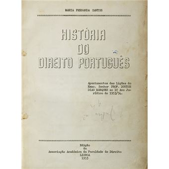 História do direito português. - 1
