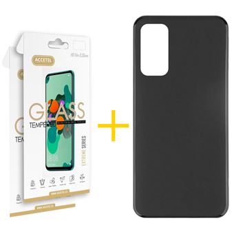Conjunto Accetel 2 X Película de Vidro + Capa para Huawei P Smart 2021 Silicone Liso Preto - 1
