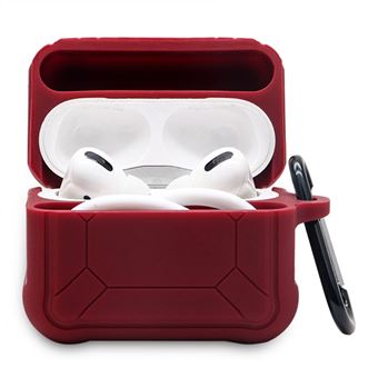 Capa silicone mosquetão anti-perda, vinho tinto Magunivers para AirPods Pro - 1