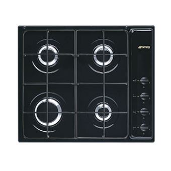 Placa a Gás Smeg S64SN | 58.5 cm | 4 Zonas | Preto - 1