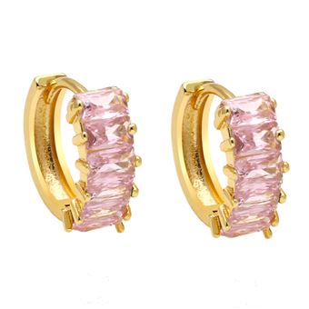 Brincos Sunny Holiday | Zircão Vintage Aros Círculos AC8457 - 1