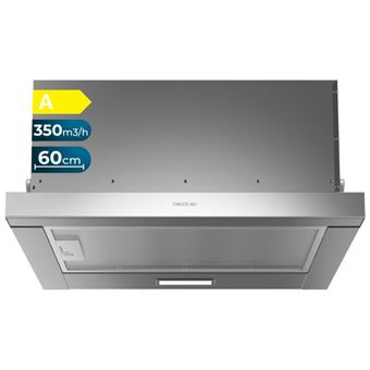 Exaustor Telescópico Cecotec Bolero Flux TLM 603500 Inox A | 60 cm | 350 m³/h | 65 dB | A | Aço inoxidável - 1