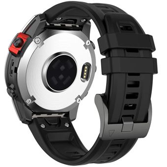 Bracelete em Silicone Antiimpacto com Fecho de Metal para Garmin Fenix 7X Pro Sapphire Solar | Preto - 1