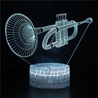 Lâmpada 3D HSMY | Infantil | Multicolorido com Controlo Remoto | Instrumento musical | 362 - 1
