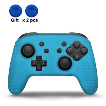 Pack HSMY | 3 Capas Silicone Protetora + Grips para Comando Switch Pro - Azul - 1