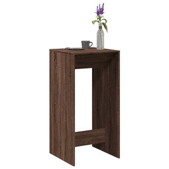 Mesa de Bar vidaXL | 51x50x103,5 cm | derivados madeira carvalho castanho - 1