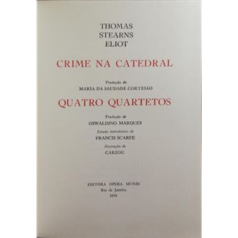 Crime na catedral. quatro quartetos. - 1