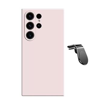 Kit Suporte de Carro Magnético L + Capa Proteção Silicone Gift4Me para Samsung Galaxy S25 Ultra | Rosa - 1