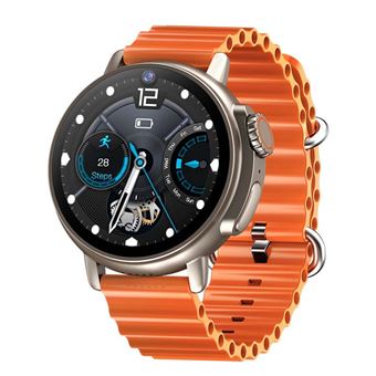 Smartwatch CHRONUS com tela AMOLED | Redondo | 1,6 " | à prova d'água | Bluetooth | Compatível com iPhone Android | Prata - 1