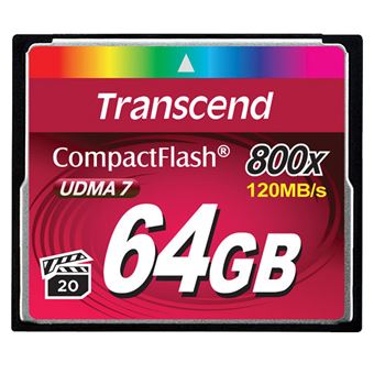 Cartão de Memória Transcend 64GB 800x CF | Preto - 1