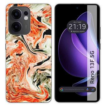 Capa TUMUNDOSMARTPHONE de Silicone para Oppo Reno 13F 4G / 13 F 5G Design de mármore 12 desenhos - 1