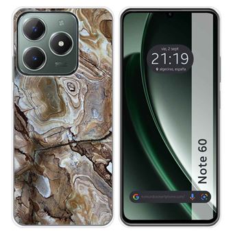 Capa TUMUNDOSMARTPHONE de silicone para Realme Note 60 Marble Design 14 Desenhos - 1