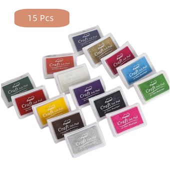 Carimbos Inkpad CO-Phénix | Scrapbooking DIY | Lavável | Não Tóxico | para Diário de Cartão | 15 cores - 1