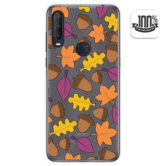 Capa Tumundosmartphone de Gel Transparente para Alcatel 1S 2020 / 3L 2020 desenhos de design de outono - 1