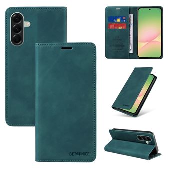 Capa FOXDOCK para Samsung Galaxy A57 | Bloqueio RFID | TPU | Aba/Detalhes em Pele Sintética | Compartimentos para cartões | Verde - 1