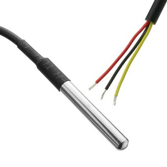 Sensor de Temperatura BeMatik Resistente à Água Formato de Cabo DS18B20