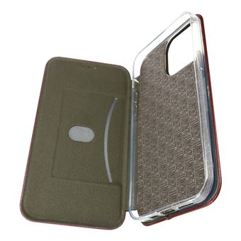 Capa Fólio Avizar para Apple iPhone 14 Pro aba com suporte carteira acetinado - Bordeaux - 1