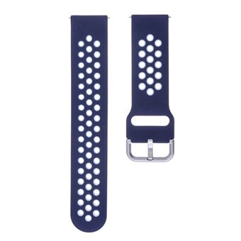 Bracelete de Silicone Aceshley Spor para Apple Watch | 22 mm - Azul Escuro/Branco - 1